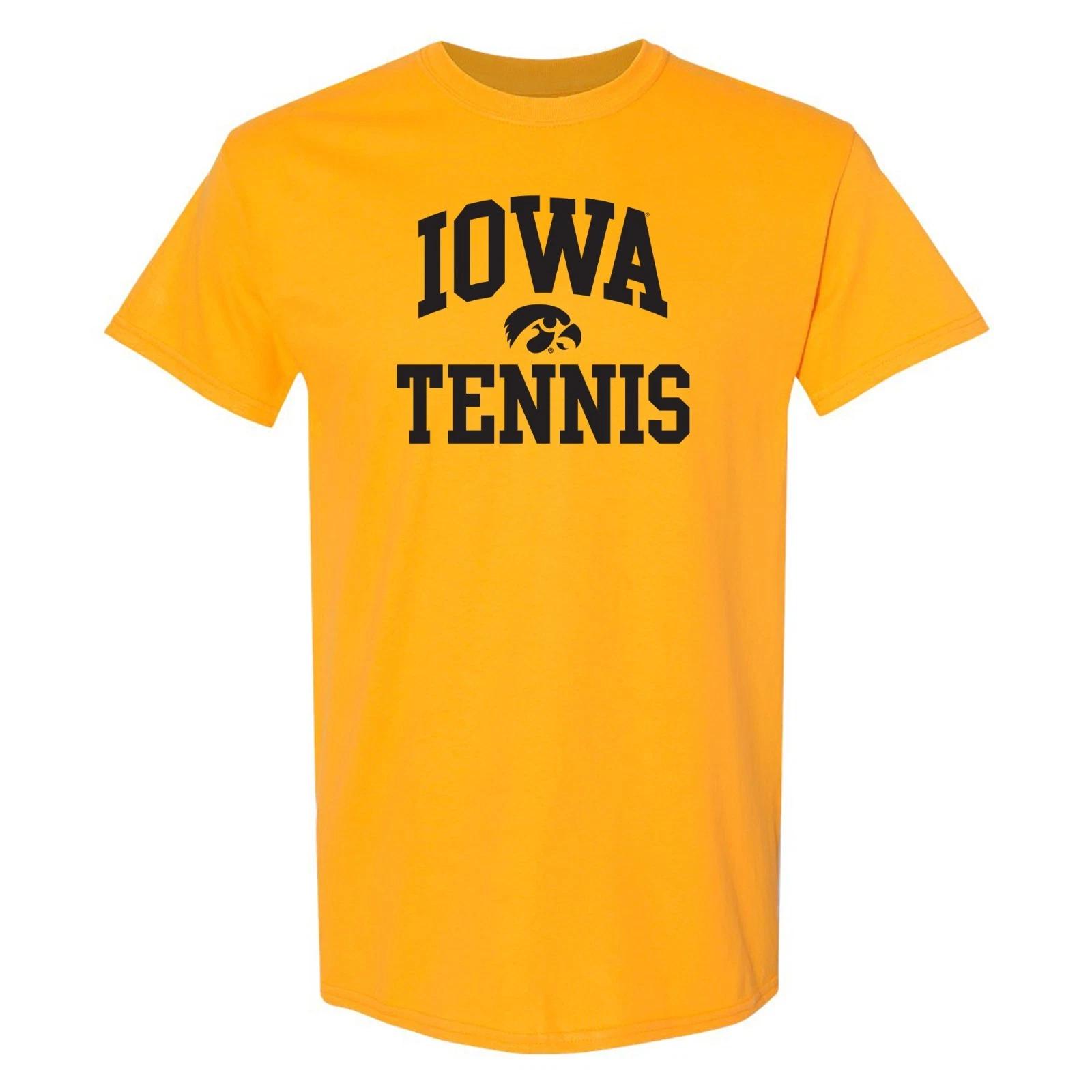 Iowa Hawkeyes Arch Logo Tennis T-Shirt - Gold 2XL