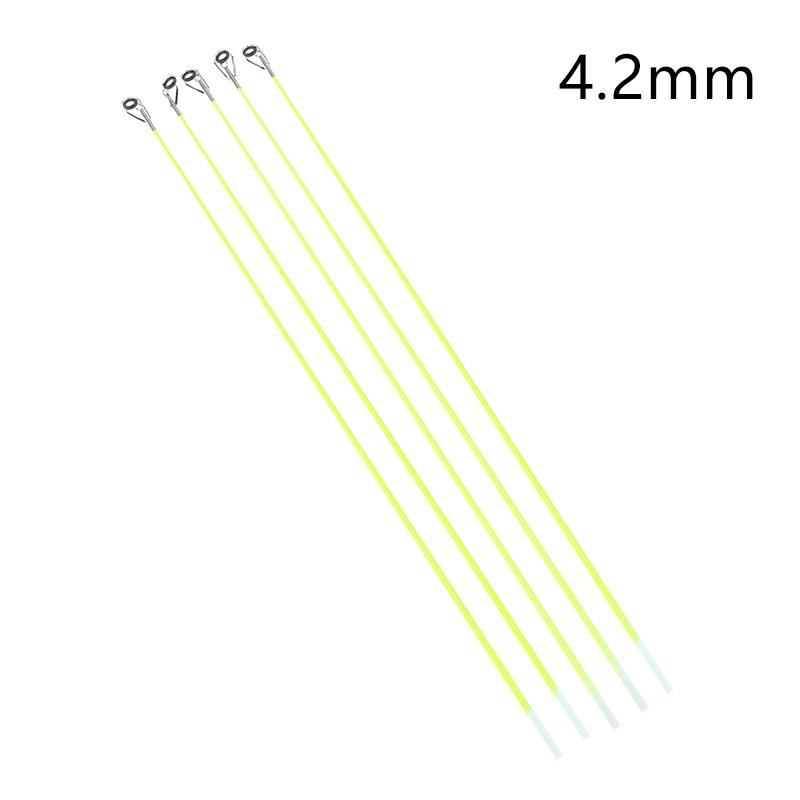 5Pcs 42Cm Boat/Raft Rod Tip Spare Tail Fiberglass Refit Replacement Fishing Rod Tip With Top Ring Fishing Gear Accessories