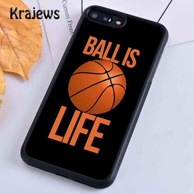 Krajews Ball is Life Basketball Soft Phone Case Cover For iPhone 17 Air 16 15 14 plus 11 12 13 pro max coque Fundas