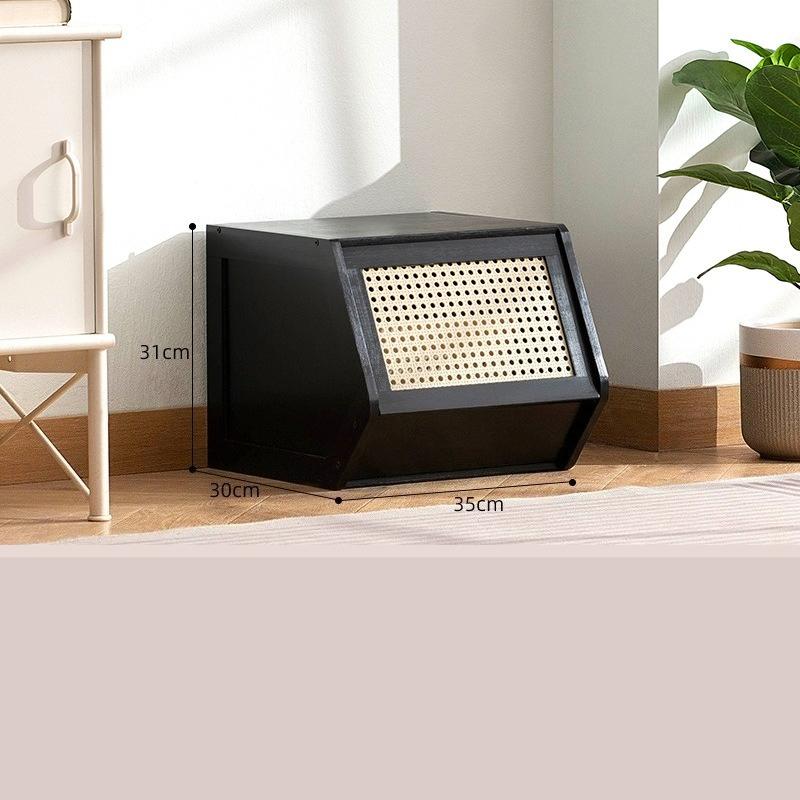 Rattan Chest Stackable Storage Cabinet of Drawers with Lots of Dining Room Living Room Bookcase Toys Storage Finishing Cabinet