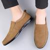 Fashion High Quality Hand Sewn Thread Genuine Leather Shoes Men Loafers Business Casual Shoes Classic Soft Leather Breathable Flat Shoes