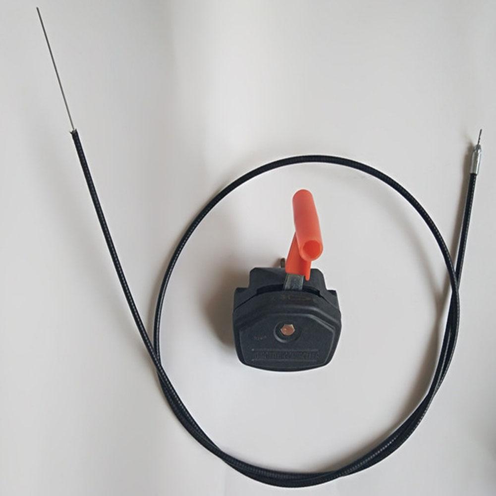 1.5m Lawn Mower Throttle Cable Black Plastic Switch