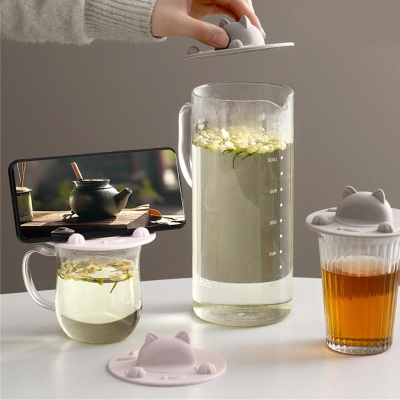 Food Grade Silicone  Mug Lid Effective Dustproof  Proof Cover For Coffee  Cups