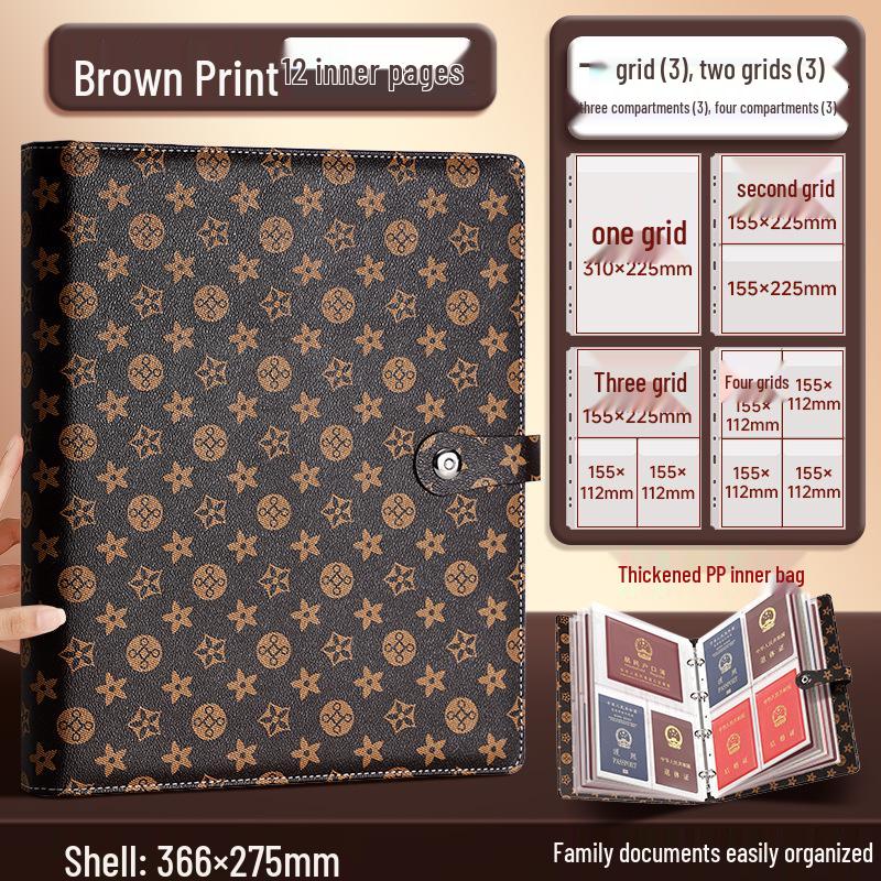 Magnetic Document Organizer: Baby Certificate & Family Card Holder with Protective Cover