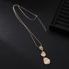 Fashionable Light Luxury Irregular Geometric Alloy Pendants Women's Long Necklace Clothing Accessories Sweater Chain