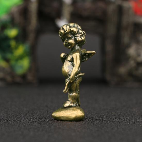 Lindo adorno de Cupido de Eros, líneas claras, ornamental portátil