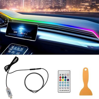 LED Colorat Interior Auto Ascuns Aplicație Telecomandă Lampă Atmosferă USB Lumină Ambientală Auto Benzi Acrilice Lumini Bord RGB