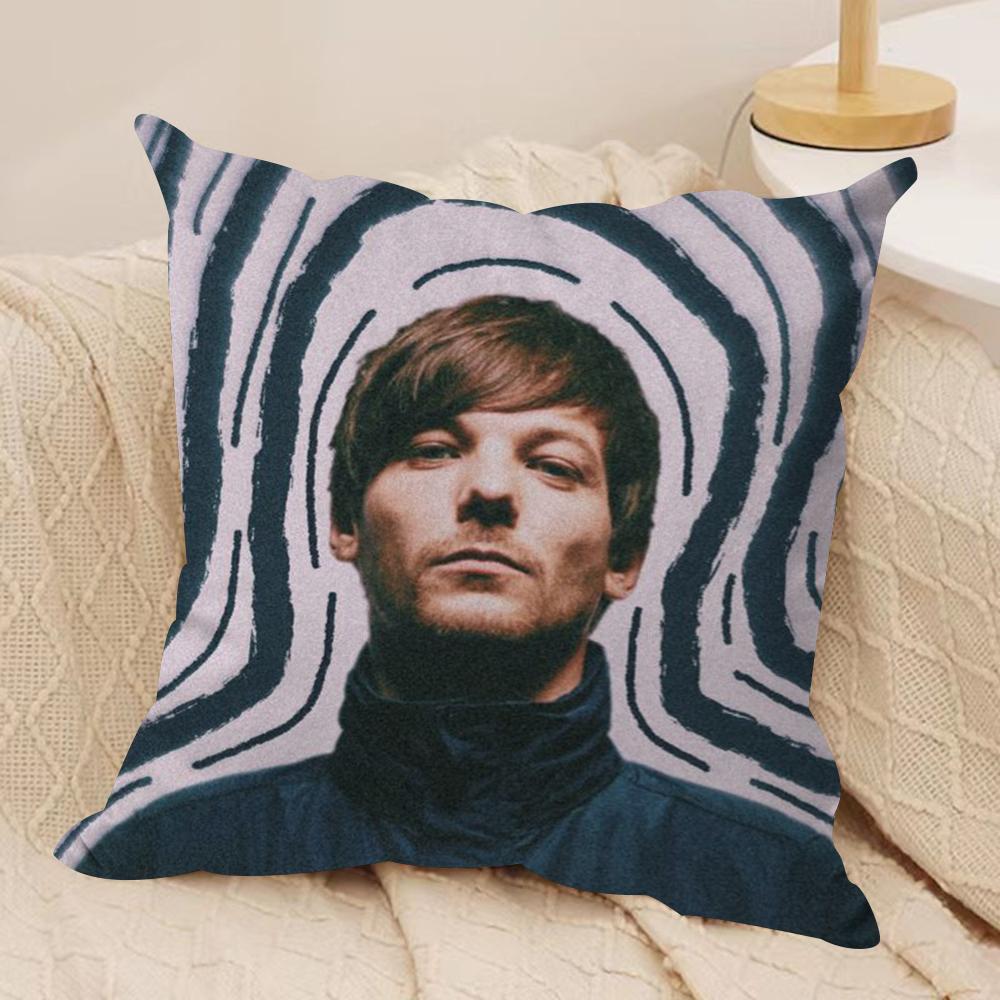 Louis Singer Tomlinsons Kissenbezug Seidiger Kurzer Plüsch Beidseitig Bedruckter Kissenbezug für Sofa Alle Jahreszeiten Heimdekoration Geschenk