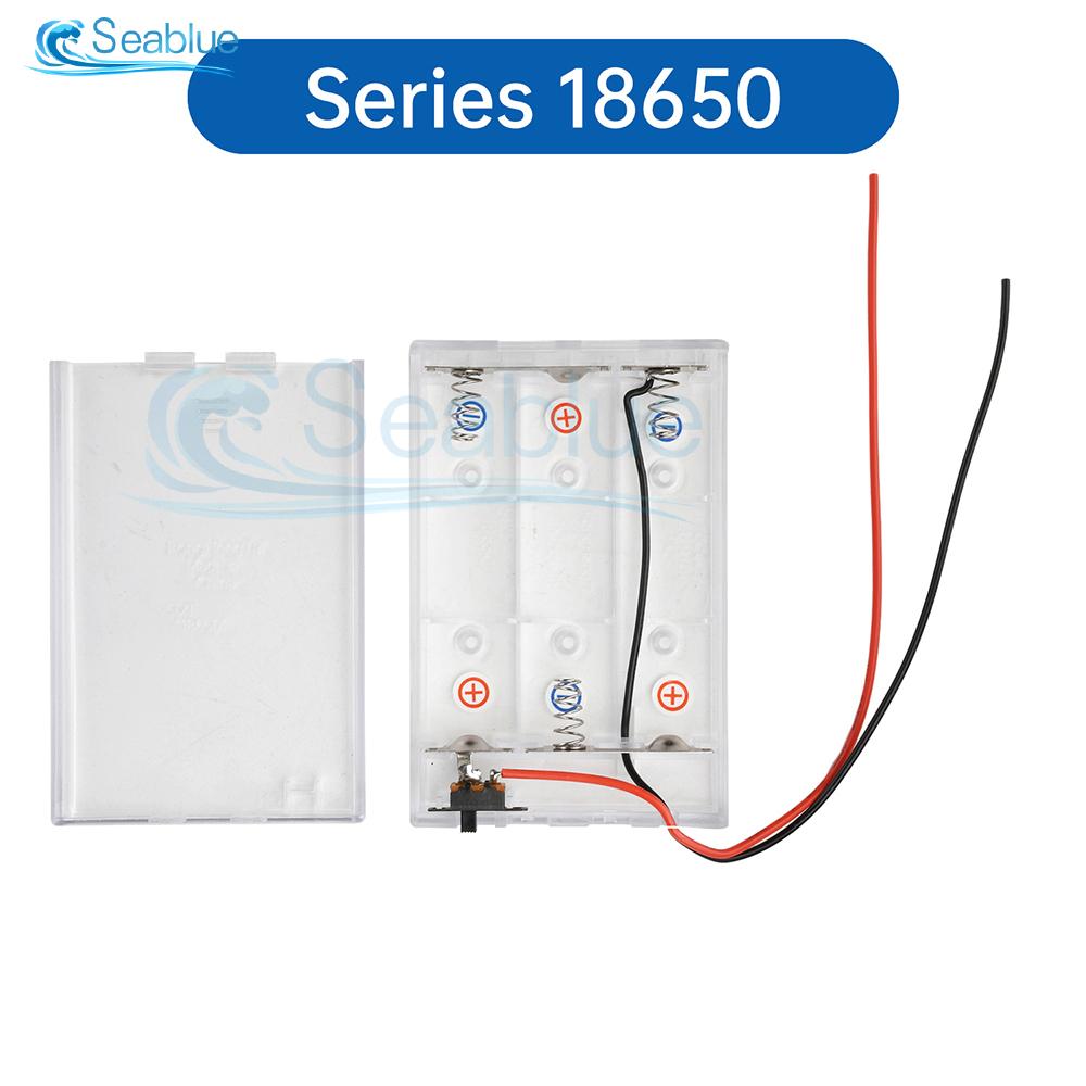 18650 21700 Power Bank Cases 3X 18650 21700 Battery Holder Storage Box Case Transparent 18650 21700 Series/Parallel Battery Box
