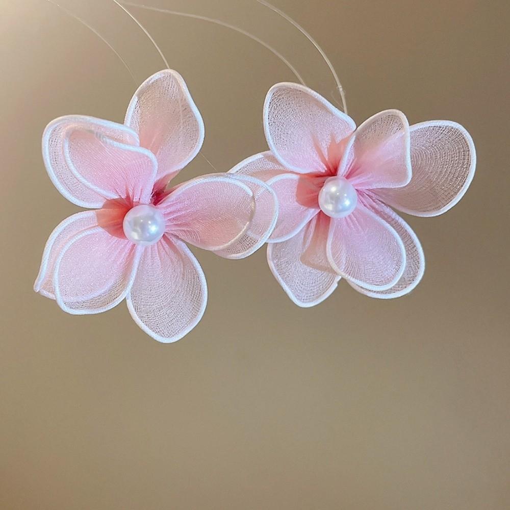 Big Floral Iron Mesh Flower Earrings Iron Wire Ladies Stud Earrings  Daily Wear