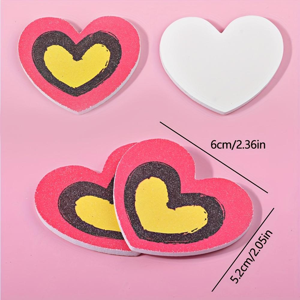 20pcs Mini Heart-shaped Cloud-shaped Nail Polishing File Polishing Strip Friction Strip Double-sided Polishing Strip Nail File Manicure Tools 20 Packs