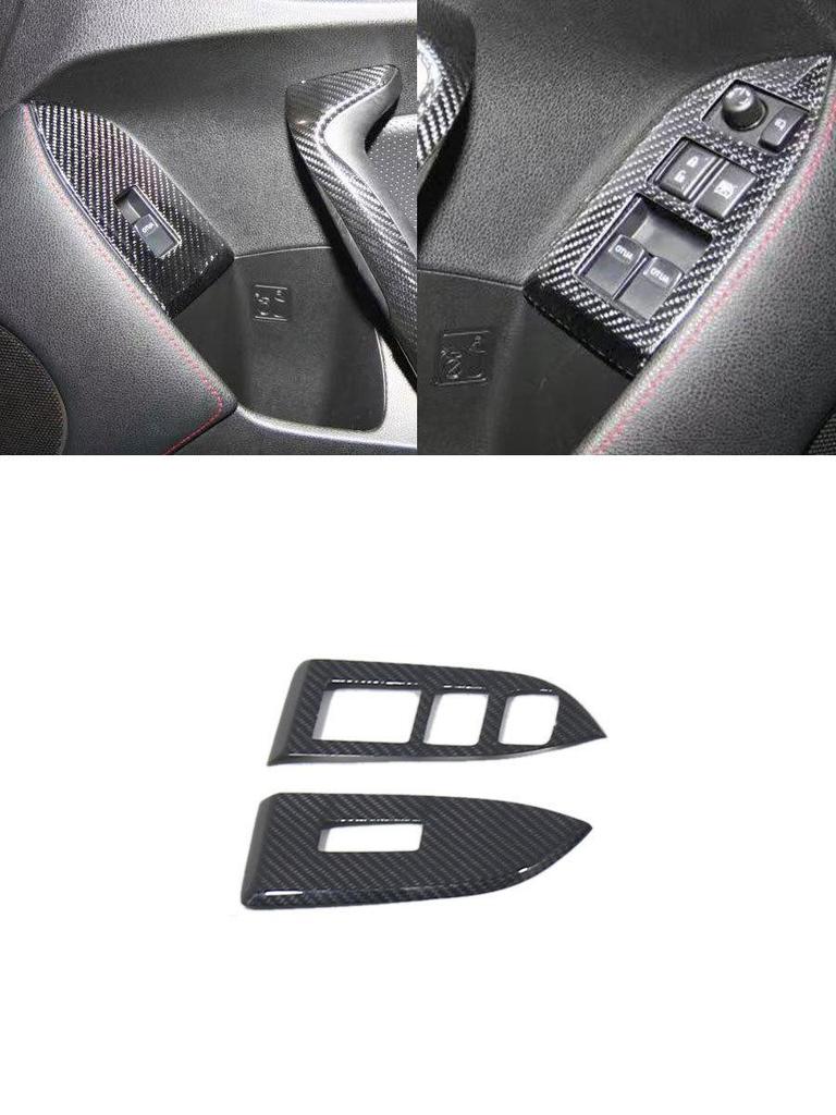 Real Carbon Fiber Interior Window Button Panel Sticker for Toyota 86, GT86, BRZ (2012-2015)