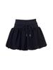 2025 Autumn Black High-Waist A-Line Skirt for Women: Slimming, Fluffy, Elastic Fit