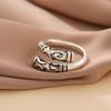 New Fashion Tight Spell Wukong's Weapon 925 Silver Jewelry Hoop Stick Cloud Pattern Flower Opening Rings R353