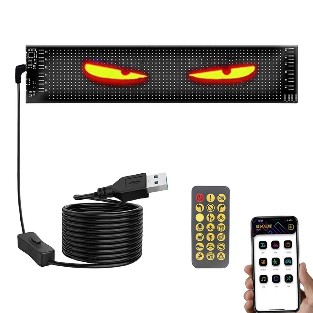 

Программируемый гибкий автомобильный светодиодный дисплей RGB Devil Eye Lamp Soft Screen Программируемый гибкий автомобильный дисплей Funny Eye Light Signs для магазинов