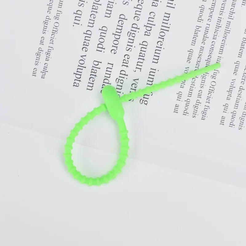 10 Stück/Set Weiche Gummi Kabelaufwickler für Kopfhörer Lade-Datenkabel Klettband-Clips DIY Kabelhalter Kabelorganisator Management