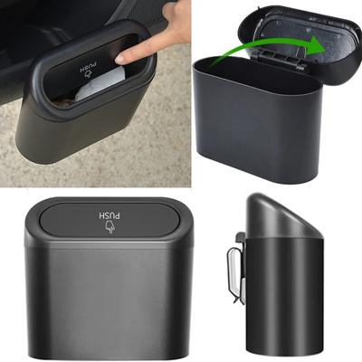 Car Trashbin Mini Portable Car Trash Bin Hanging Vehicle Garbage Storage Box Case Automobile Car Trash Can with Lid Waterproof