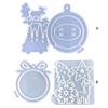 Silikon DIY Weihnachtsanhänger Formen Weihnachtsanhänger Epoxidharz Formen 3D Weihnachten Hängender Anhänger Form für Party Dekoration