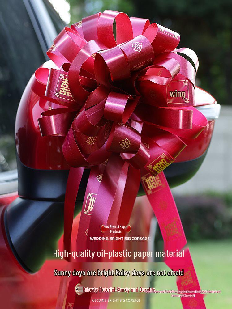 Wedding Car Decoration Set: Ribbon & Flower Kit
