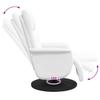 Recliner with Footrest White Faux Leather