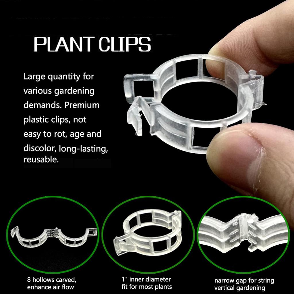 Plant Support Clips Reusable Plastic Plant Vine Strapping Grafting Fixing Holder Vegetable Tomato Climbing Tools Garden Supplies