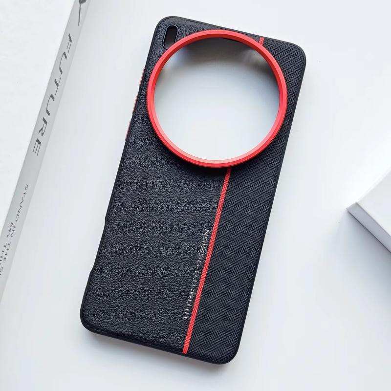 For VIVO X200 Ultra X200 Pro Mini Case Fashion PU Leather Metal Lens Frame Protective Back Cover Case For VIVO X200S Phone Shell
