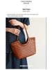 JOGUJOS Genuine Leather Retro Underarm Tote Bag for Women