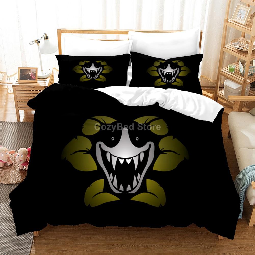 

Comforter Undertale Sans Bedding Set Cartoon 3D S Comforter Twin Queen King Single Size Fashion Luxury Kids Gift Comforter (quilt)-EU Single(135*200cm)3pcs