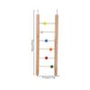 Wood Bird Parrot Ladder Climbing Toy Hanging Swing For Bird Cage Pet Toys With Beads