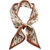 New Checkerboard Print Women Small Silk Scarf Handle Bag Ribbons Female Head Scarves Sharp Angle For Women  100*9cm