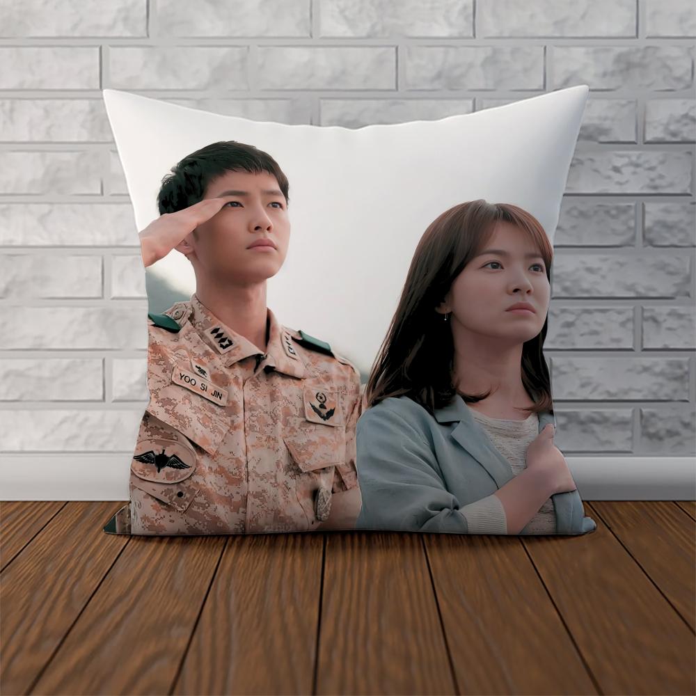 DDescendants Of The Sun Pillow Case For Car Sofa Decorative Home Doublesided Print Plush Square Throw Pillow Cushion Cover