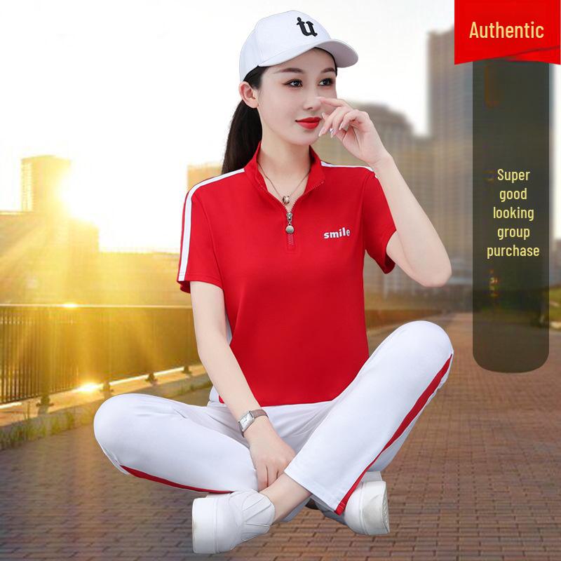 Ice Silk Quick-Drying Women's Summer Running Suit - Fashionable Casual Wear & Dance Outfit 2025