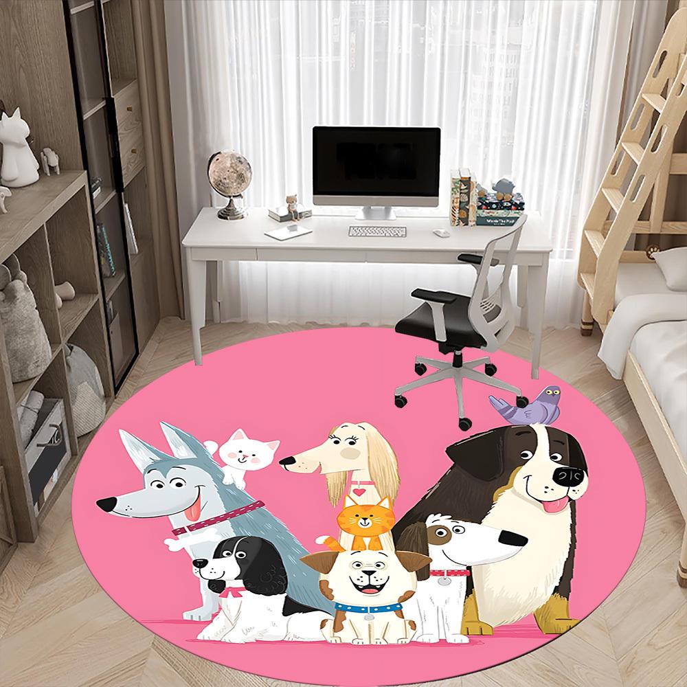 1 Stück Hunde und Katzen Stuhlteppich für das Büro, rutschfest, weich und langlebig, Perfekt für das Büro yy260131050