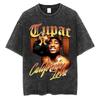 Rapper Tupac 2pac All Eyez On Me Cross Vintage Washed T Shirt Men Hip Hop Fashion Retro Tshirt Mens Casual Oversized Tshirts