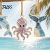 Holiday Window Decorations 5Pcs Acrylic Suncatcher Hangings, Sea Glass Collage Kit with Birds Farm Animals Marine Mini Colored Effect Decor
