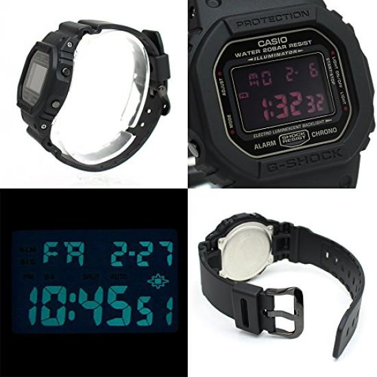 CASIO Matte Black with Red Eye Watch G-SHOCK DW-5600MS-1/DW5600MS-1 Men's