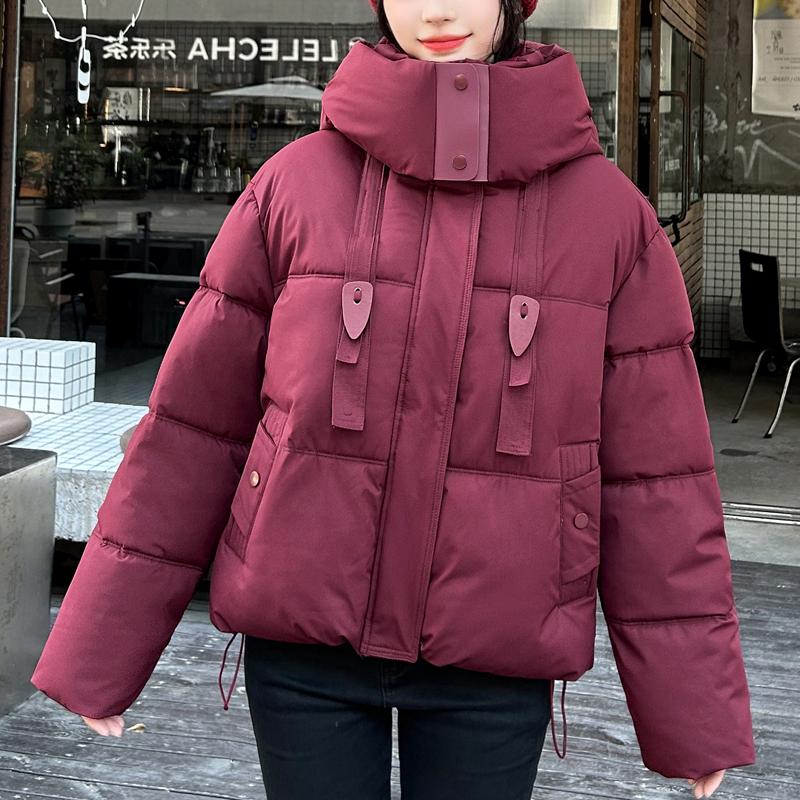 Fashion Winter Jackets Woman Short Parkas Hooded Loose Thick Warm Outerwears Casual Women's Coats
