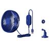 USB Car Fan 12V 24V Suction Cup Mount Rotatable 3 Speed Adjustable  Circulation Fan for RV Sedan Home Truck SUV, Blue