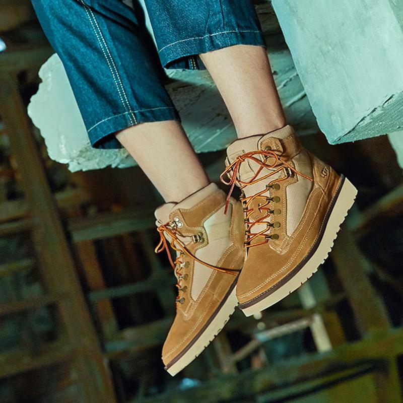 UGG Highland Durable Non-Slip Mid-Top Casual Sneakers Men Sneakers Chestnut-Brown 1096609-CHE