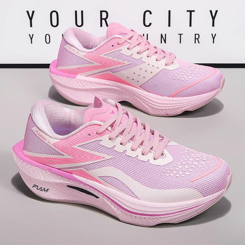New plus size running shoes flying 4 carbon plate marathon men's and women's racing body side training sneakers running shoes