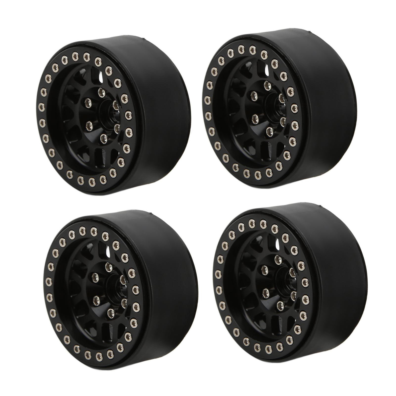 

Набір з 4 шт. 1,9-дюймових колісних дисків з алюмінієвого сплаву Beadlock для Axial SCX10 90046 RC Crawler Car PartsЧорний