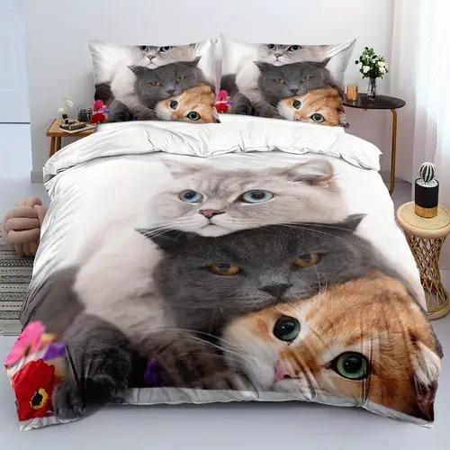 Comforter Cat With Cat Pattern Suitable For Children Boys Girls And Adults Soft Warm Comfortable And Breathable