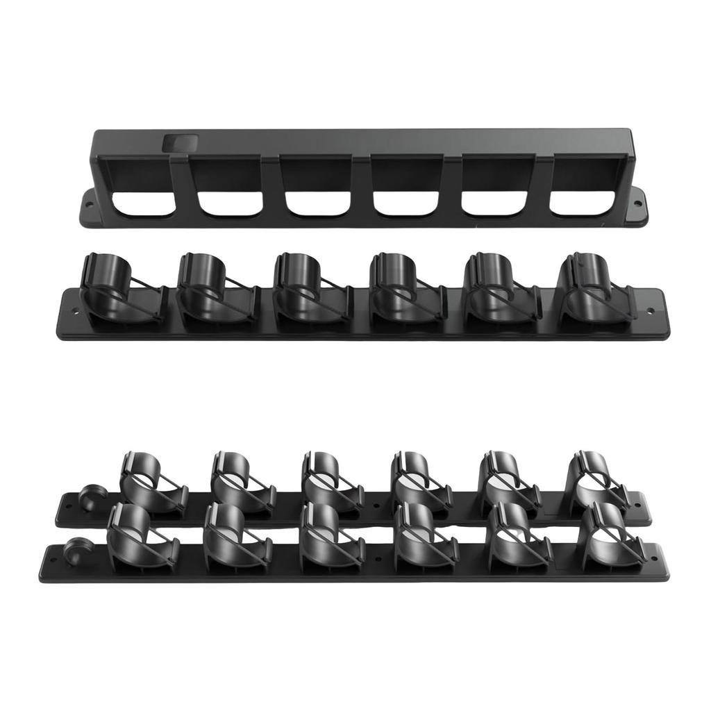 Vertical/Horizontal Wall Mounted Fishing Rod Hanger Storage Fishing Rod Rack Holder Holds 6 Fishing Rods Display Stand