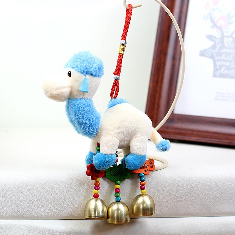 Adorable Plush Camel Toy Bell Ornament Souvenir Cute Stuffed Animal Keychain