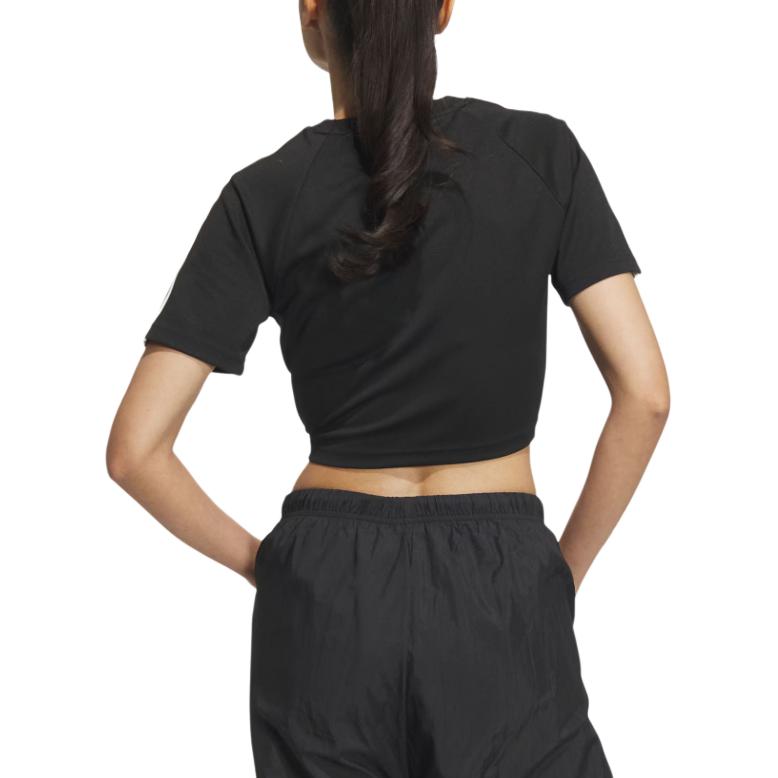 Women's T-Shirt Adidas Originals BABY TEE Raglan Sleeve T Shirt Women's Black