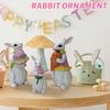 Charming Easter Bunny Figurine with Carrot Handcrafted Resin Rabbit Decor for Spring and Holiday Celebrations