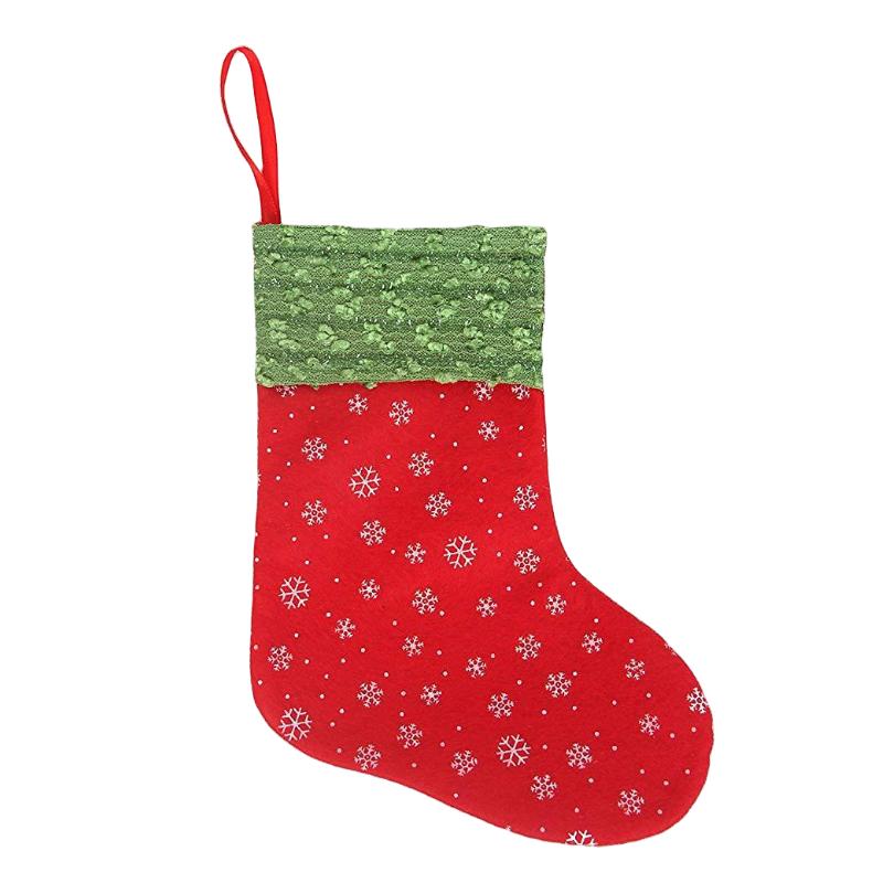 

Christmas Stockings Small Gifts Bag Fireplace Decoration Holiday Party Festival красный