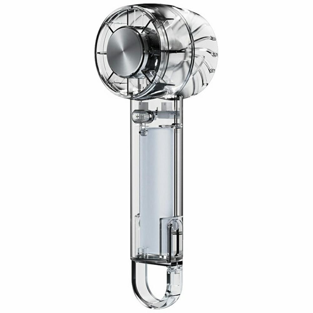 

W21 Portable Handheld Fan 3 Speeds Transparent High Speed Turbo Fan with Cold Compress Function C