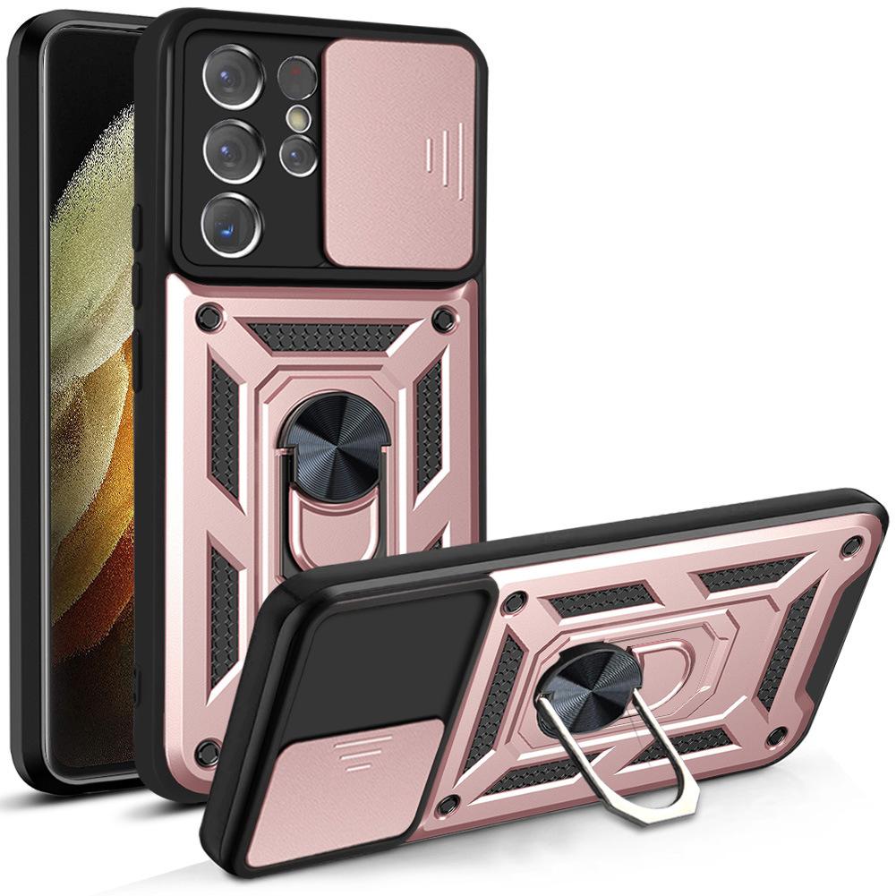 Cover Case for Samsung Galaxy S21 Ultra S 21 Plus S21 FE Camera Lens Protective Car Holder Magnetic Armor Shockproof Bumper Case