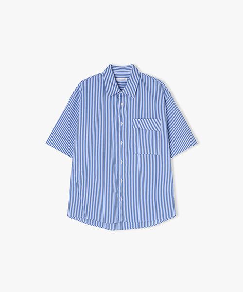 River Classy [25Ss] Llm31507 Sky Blue Short Sleeve Shirt With Half Pocket Detail 95